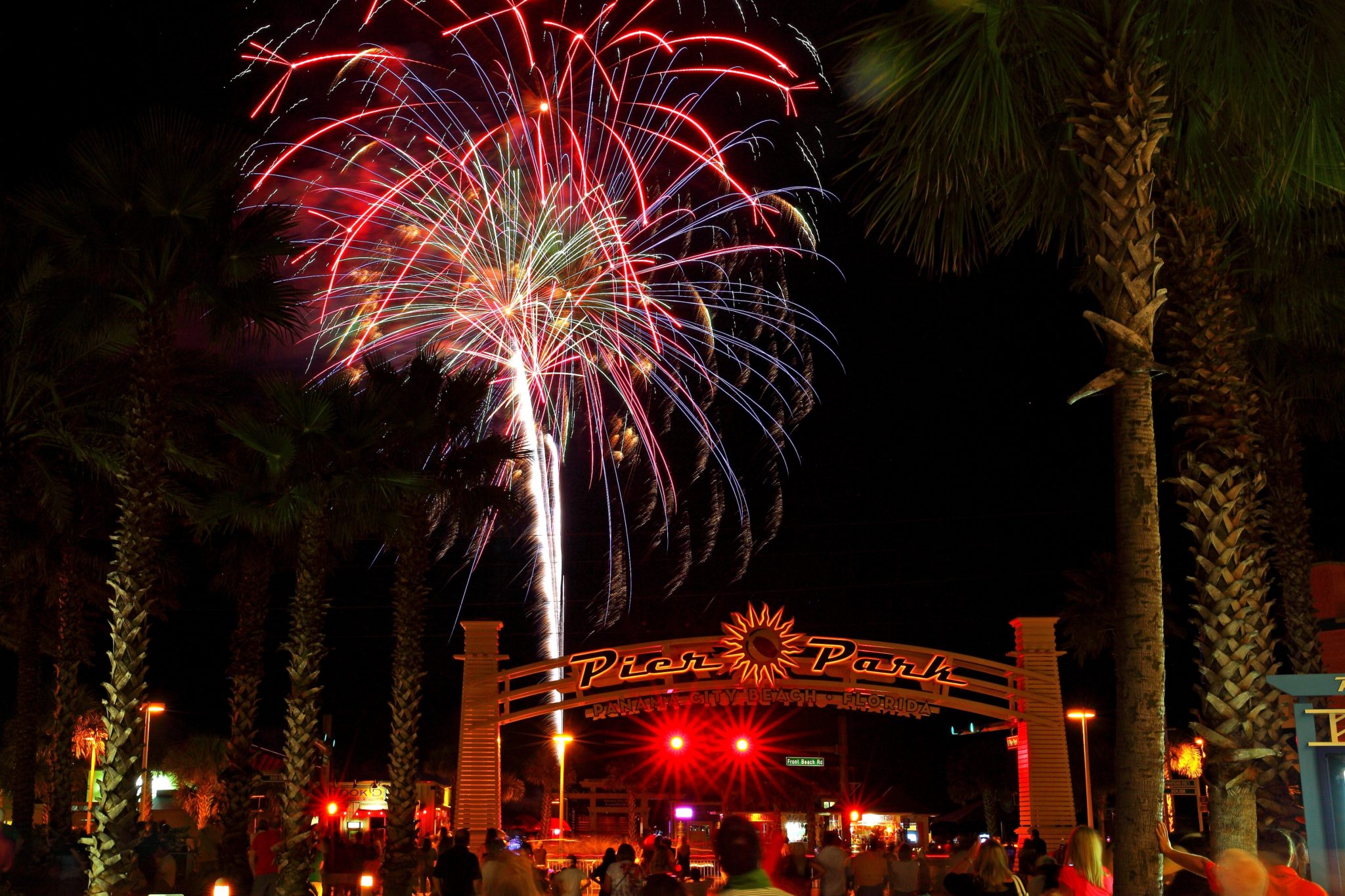 Pier Park fireworks Sunspot Realty